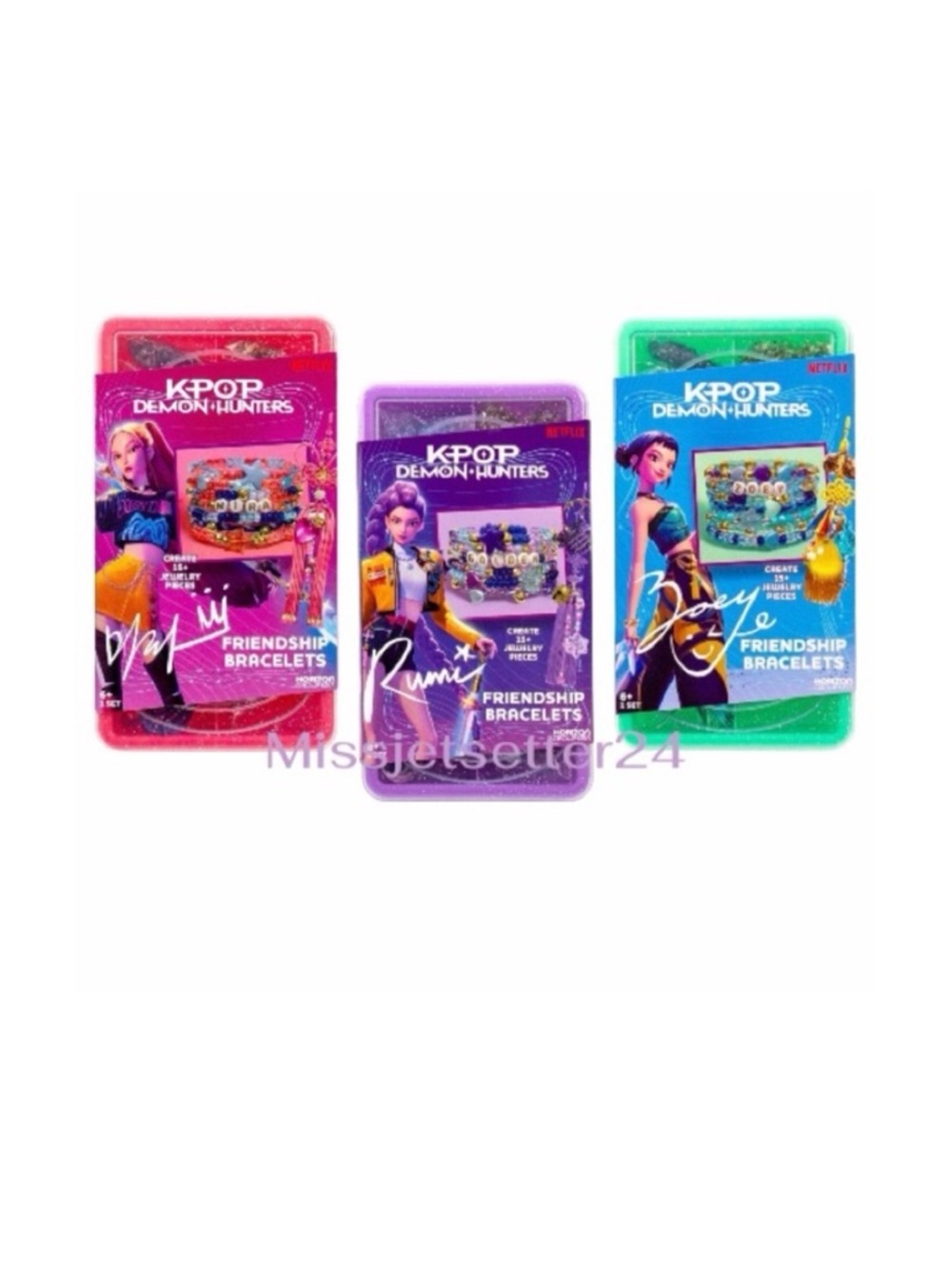 3 Netflix KPop Demon Hunters Friendship Bracelets Kit Mira Rumi Zoey Bead Set